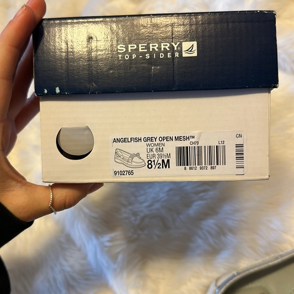 Sperry Angelfish Grey Open Mesh with box - Picture 5 of 6